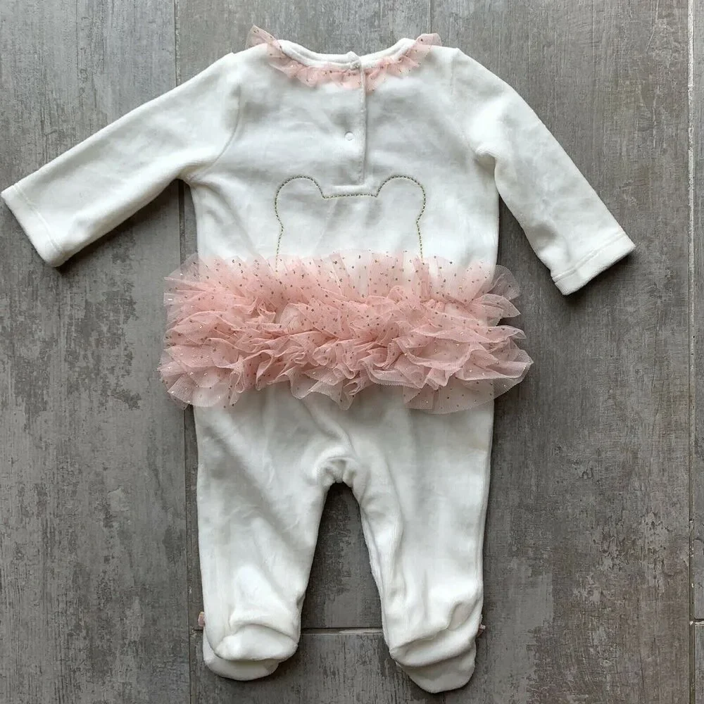 Koala Baby Harvest Layette White Bear Boho Tutu Ruffle Infant Girl NEW Cute 0-3